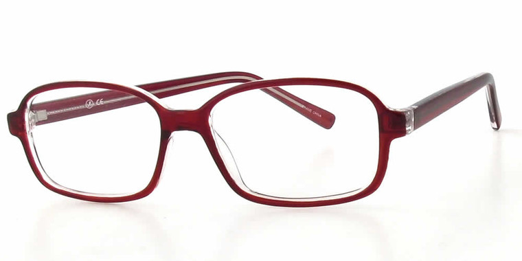 Calabria Soho 97 Burgundy Designer Eyeglasses :: Rx Progressive
