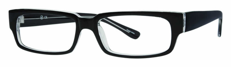 Calabria Soho 98 Black Crystal Designer Eyeglasses :: Rx Progressive