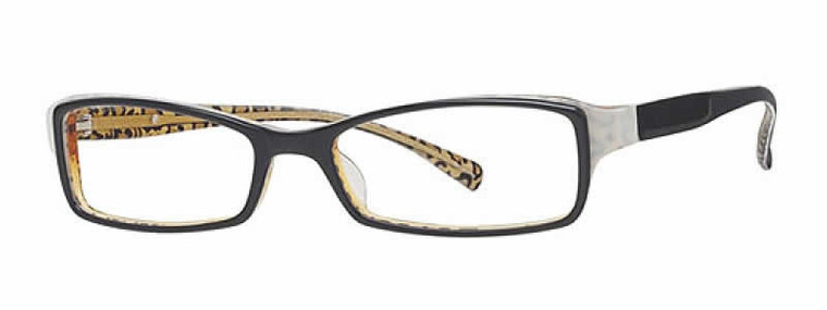 Calabria Viv 28 Black Leopard Designer Eyeglasses :: Rx Progressive