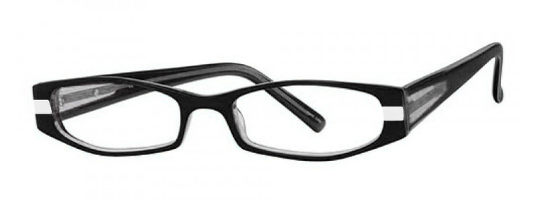 Calabria Viv 902 Black-White Designer Eyeglasses :: Rx Progressive