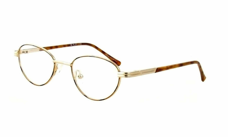 Calabria FL-57 Gold-Amber 42 mm Eyeglasses :: Rx Progressive