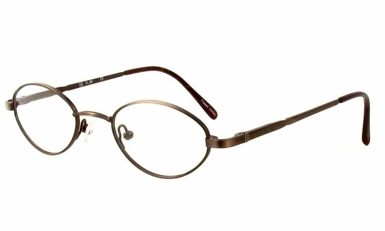 Calabria FL-65 Gold-Brown Eyeglasses :: Rx Progressive