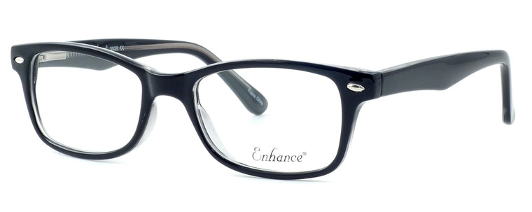 Enhance Optical Designer Eyeglasses 3926 in Black-Crystal :: Rx Progressive