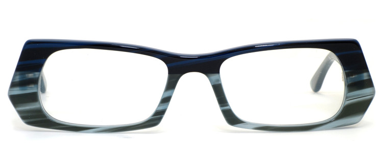 Harry Lary's French Optical Eyewear Junky in Blue Striped (352) :: Rx Progressive