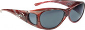 Jonathan Paul® Fitovers Eyewear Medium Lotus in Claret-Stripe & Gray LS004S