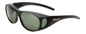 Montana Designer Fitover Sunglasses F01F in Matte Black & Polarized G15 Green Lens