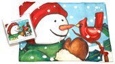 Holiday Christmas Theme Cleaning Cloth, Friends Snowman