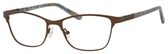 Ernest Hemingway H4822 Womens Rectangular Frame Eyeglasses in Brown 52 mm RX SV