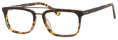 Ernest Hemingway H4825 Unisex Rectangular Frame Eyeglasses in Olive/Amber 54 mm Custom Lens