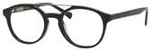 Ernest Hemingway H4826 Unisex Round Frame Eyeglasses in Shiny Black 50 mm RX SV