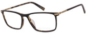 Profile View of John Varvatos V408 Unisex Reading Glasses Brown Beige Tortoise Havana Black 58mm