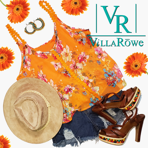 VINTAGE: Floral Flowy Top