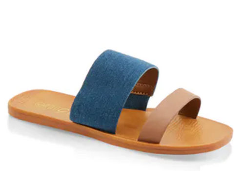 SELENA Denim Slide Sandals