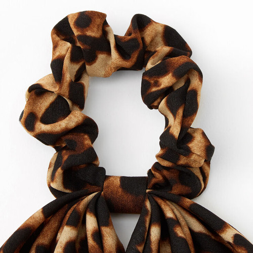 LARA Animal Print Scrunchie Scarf