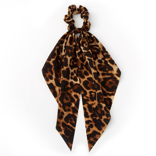 LARA Animal Print Scrunchie Scarf