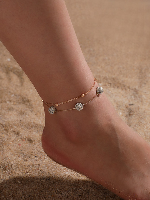 CRYSTAL Fireball Anklet