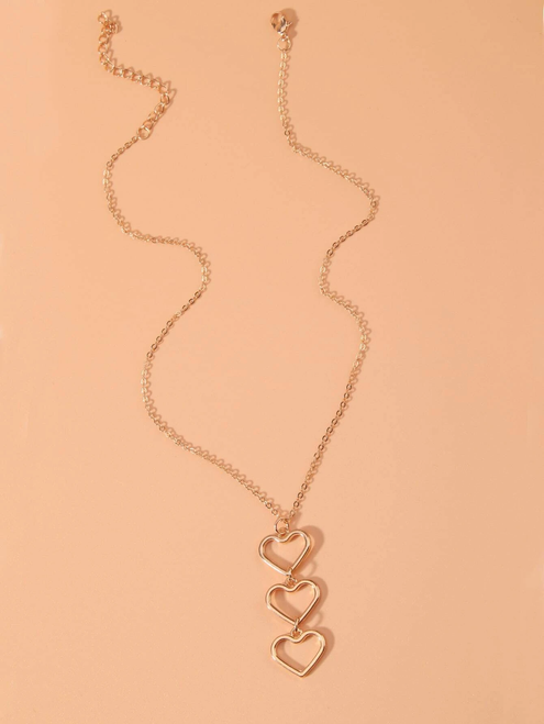 3 Heart Pendant Necklace