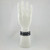 Hematite mixed shape bracelet displayed on white hand stand showing 2-tiered pattern.