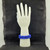 Lapis lazuli 12mm bead bracelet on white hand display against dark background