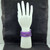 Polished purple Amethyst bead bracelets stacked on a white mannequin hand display against a dark textured background.