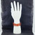 Three polished Blood Amber barrel bracelets stacked on a white mannequin hand against a dark grey background.