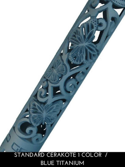 Butterfly AR15 hand guard in Blue Titanium Cerakote