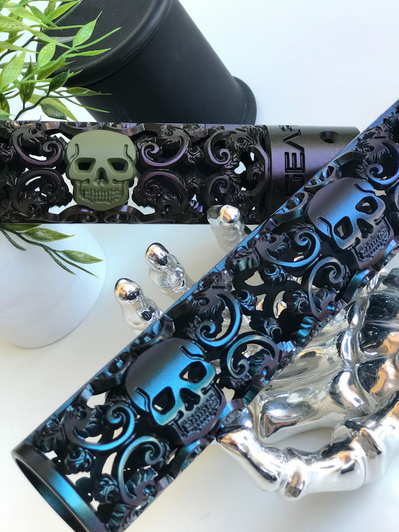 Skull design AR10 hand guards in GunCandy Cerakote Finish