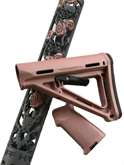 Magpul Stock and Grip Furniture Set in Custom Rose Gold Cerakote to match