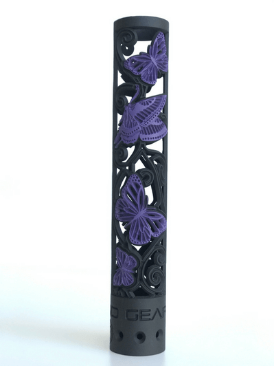 Butterfly patterned 2 Color Purple and Black Cerakote