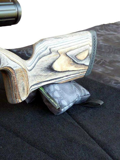 Rear sand rifle support bag - rifle view