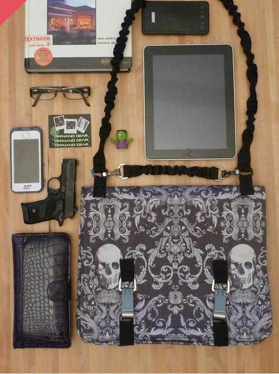 NORB in Charcoal Grey Skull Damask fabric