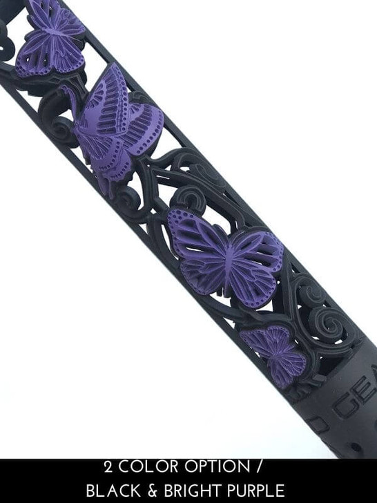 Butterfly patterned 2 Color Purple and Black Cerakote with banner