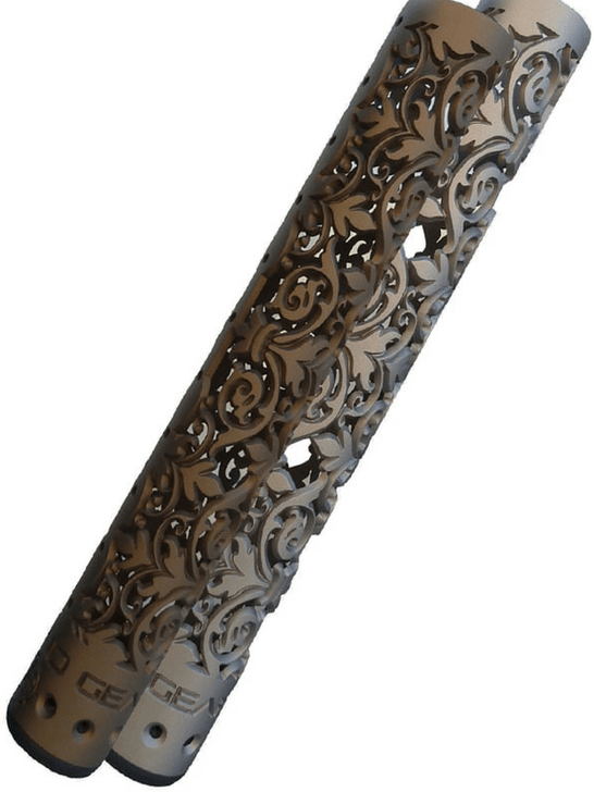 FDL steampunk style AR15 rail Burnt Bronze Cerakote 