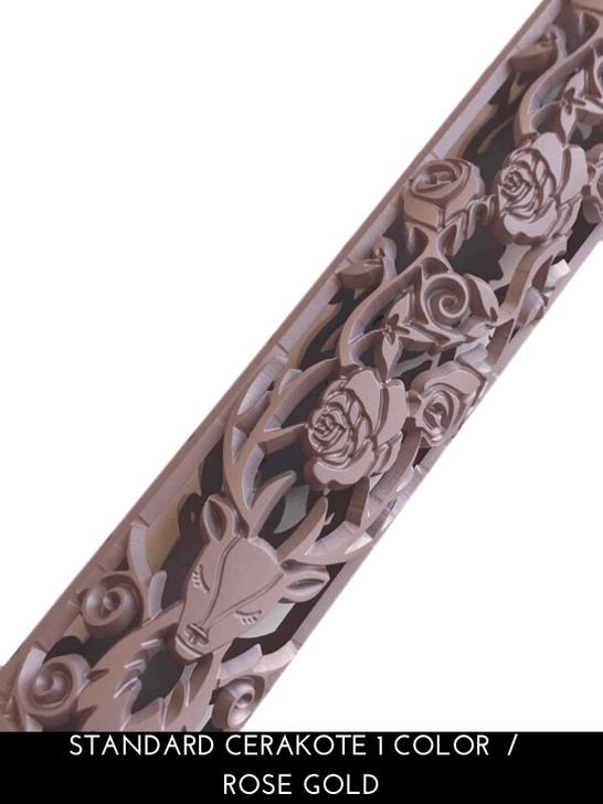 floral stag 1 color rose gold option with banner