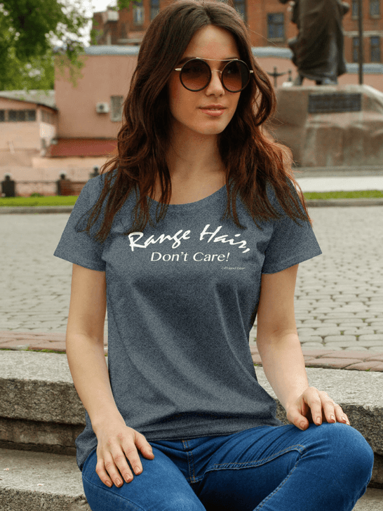 Range hair don't care tee in Heather Slate