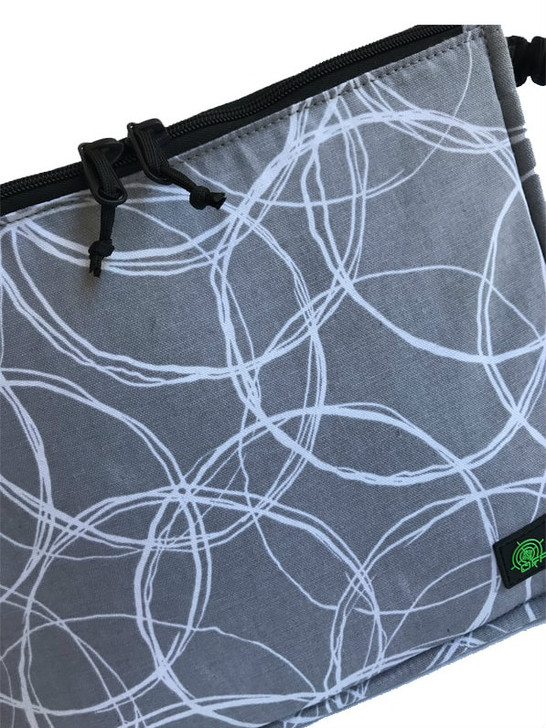 NORB (No Ordinary Range Bag) in Greystone Swirl Fabric Close up of fabric backside