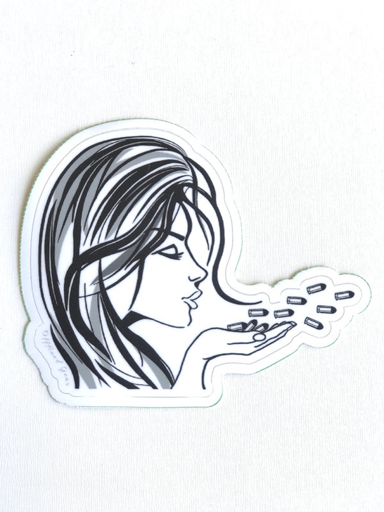 Blowing Bullets Sticker