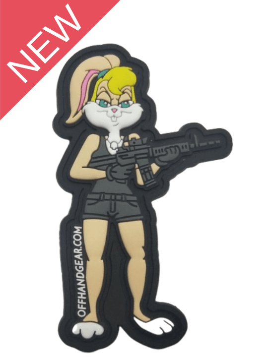 Don't Call Me A Gun Bunny PVC Glow in the Dark PVC Patch NEW