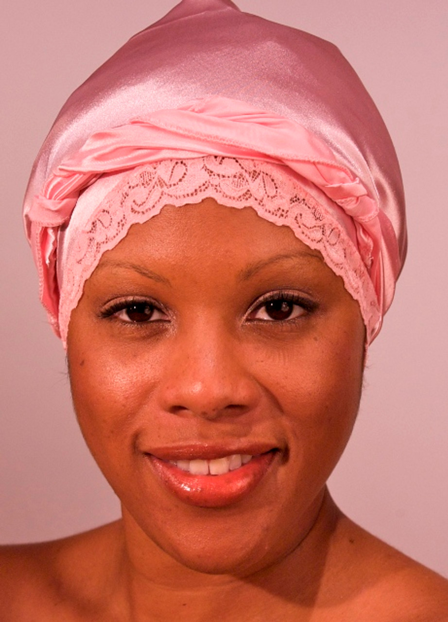 Pink satin hair scarf Clearance