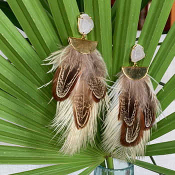 Ofelia Lux Feather Earrings - Scout and Molly's Columbia