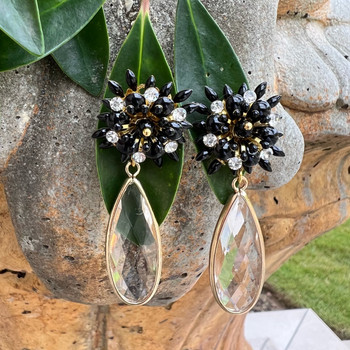 Black Flower + Clear Drop