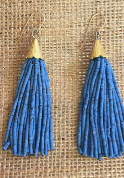 Blue Marbled Short Tassel
