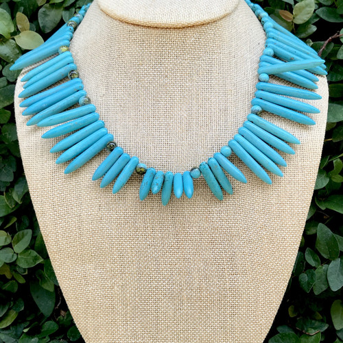 Turquoise Spike Necklace