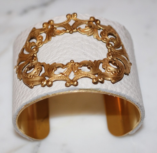 Gold Open Filigree Cuff