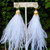 White Feather Earring