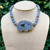 Gray Druzy and Bead Necklace