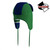 Hockey Sockey Vancouver Canucks NHL Reversible Trapper, green and blue winter hat with ear flaps and chin straps, reversible design, ideal for hockey fans and cold weather. Hockey Sockey Vancouver Canucks NHL Reversible Trapper, green and blue winter hat with ear flaps and chin straps, reversible design, ideal for hockey fans and cold weather.