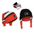 Hockey Sockey Philadelphia Flyers NHL Reversible Sockey, two reversible knit hats featuring the Flyers logo, one with black and orange colors and the other with black and white with ear flaps.