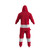 Hockey Sockey Detroit Red Wings NHL Onesie, red and white hockey themed baby onesie with a hood and the Detroit Red Wings logo.