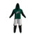 Sportsedo Philadelphia Eagles NFL Onesie, a green and black full-body baby onesie with Eagles logo and hood for pet or kid.